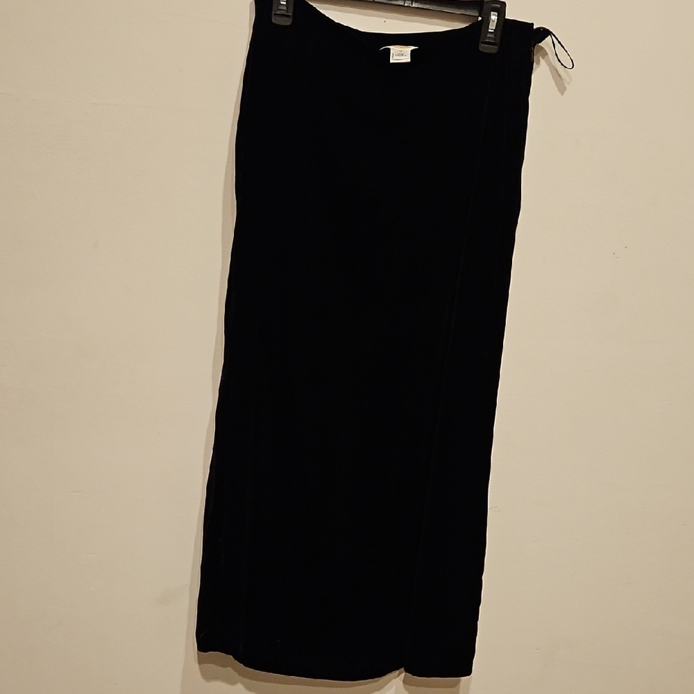 Talbots Classic Black Velvet Pencil Skirt